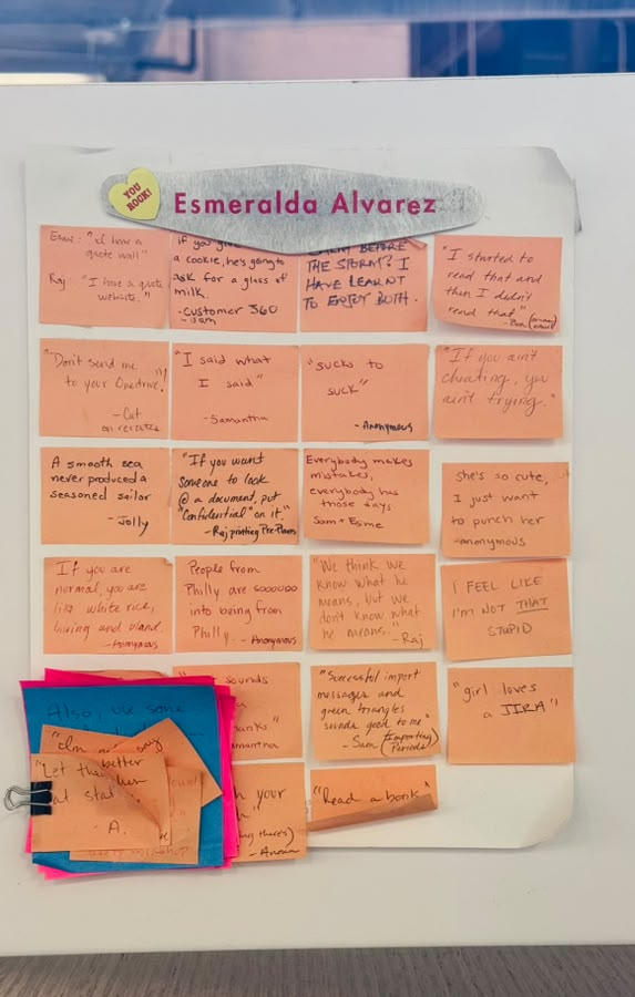 The original physical quote wall
